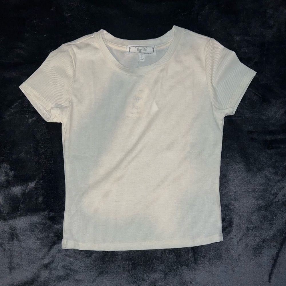 NEW!! Hippie Rose Cream Knit Tee